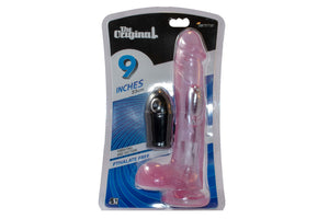 Si-20634 9in COCK W/BALLS W/ EGG & SUCTION-PURPLE