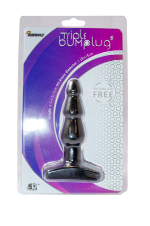 Si-40401 SMALL TRIPLE BUMP PLUG-BLACK