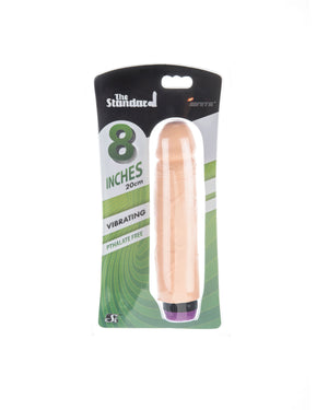 Si-10300 8in VIBRATING COCK-VANILLA