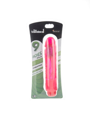 Si-10412 9in VIBRATING COCK-RED