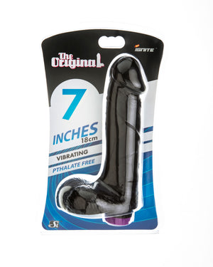 Si-20421 7in COCK W/BALLS W/VIBRATION-BLACK