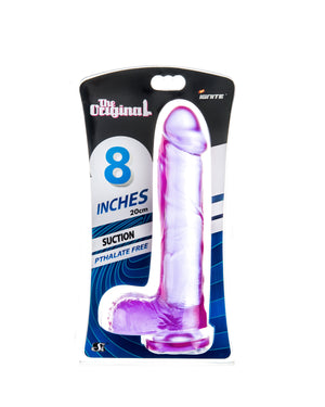 Si-20514 8in COCK W/BALLS W/SUCTION-PURPLE