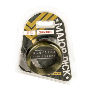Si-21741 MAJOR DICK- COMMANDO COCK RING- GREEN 2in