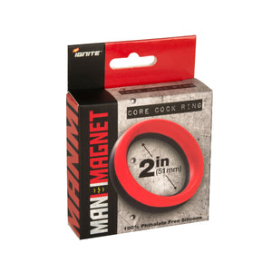 Si-60556 MAN MAGNET SILICONE CORE COCK RING 2"