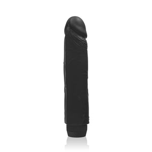 Si-11301 8in VIBRATING SILICONE DONG-BLACK