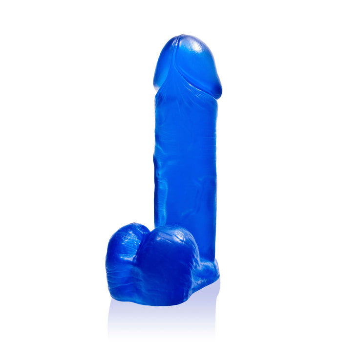 Si-30106 8in THICK COCK W/BALLS-BLUE