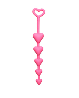Si-62200 ALL HEART ANAL BEADS - PINK