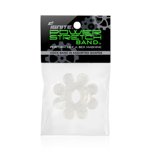 Si-95090 COCK RINGS - POWER STRETCH BANDS (CLEAR)