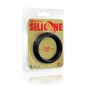 Si-95130 COCK RING - WIDE SILICONE DONUT - BLACK (1.75 in/44mm)
